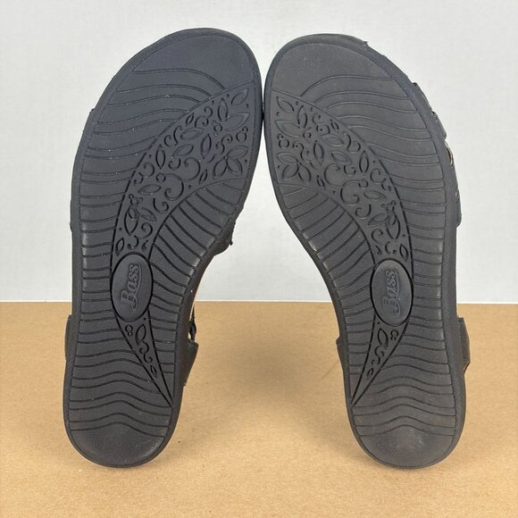 G.H. Bass Delilah Leather Sandals Womens 7.5 Black Leather Closed Toe Slingback - Picture 7 of 11